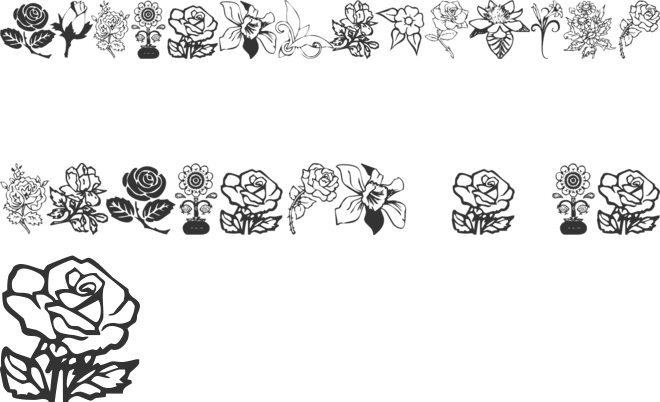 Floral Design font preview