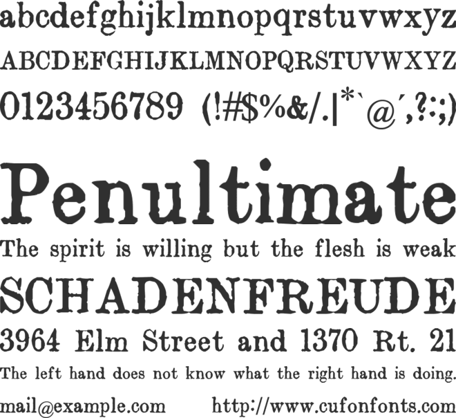 Orwell font preview