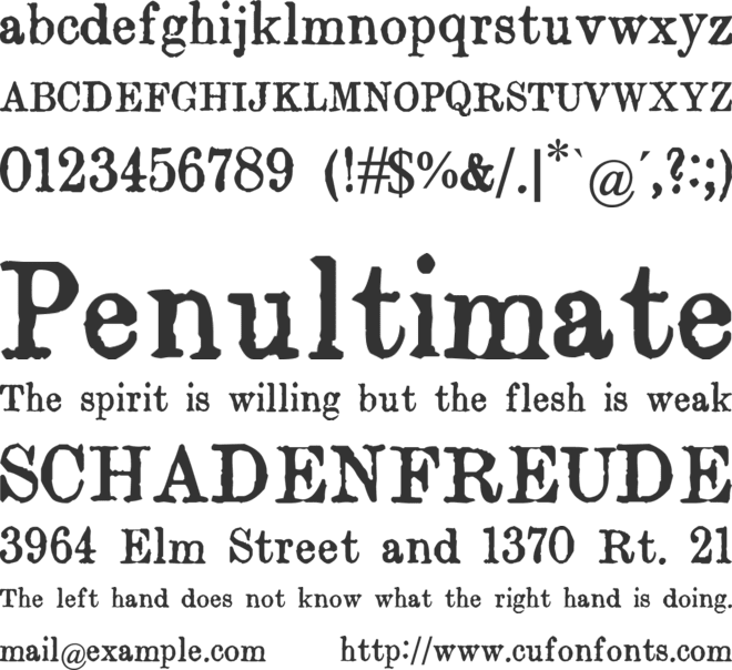 Orwell font preview