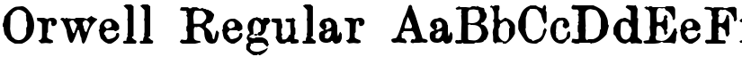 Orwell Regular font