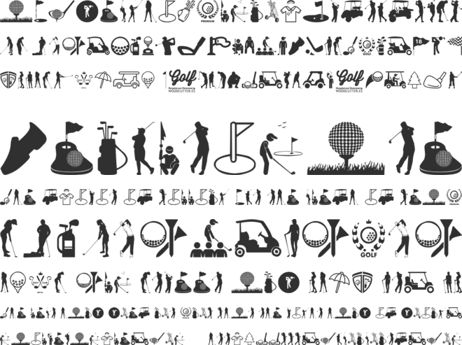Golf Icons font preview