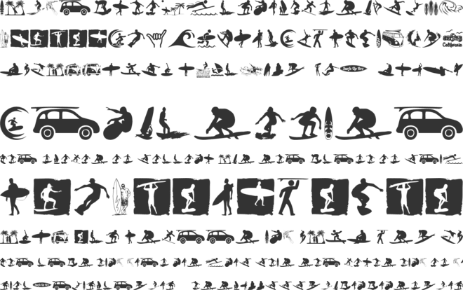 Surf font preview