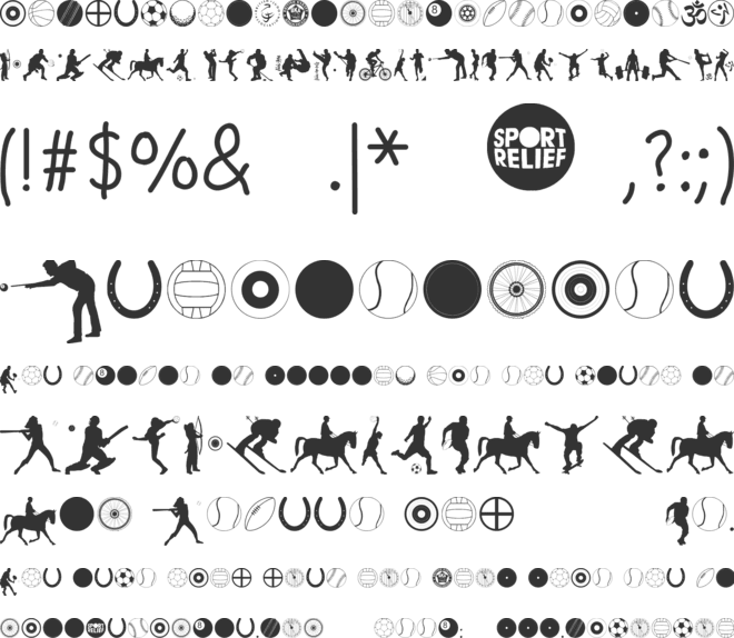 SPORT RELIEF font preview