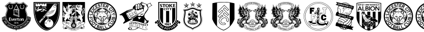English Football Club Badges Regular font