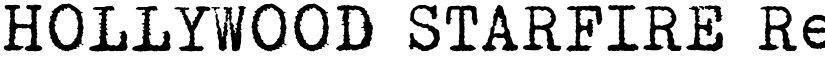 HOLLYWOOD STARFIRE Regular font