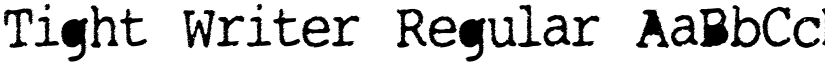 Tight Writer Regular font