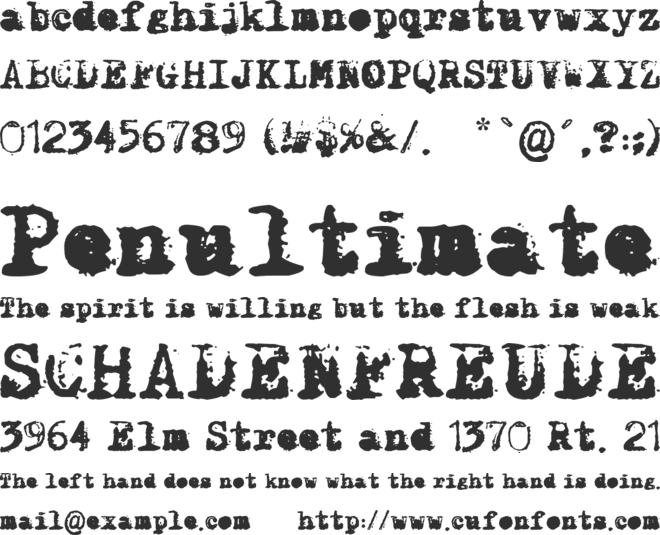 X-Classified font preview