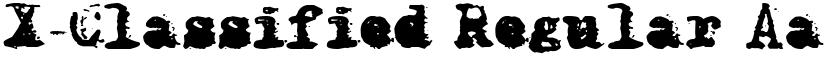 X-Classified Regular font