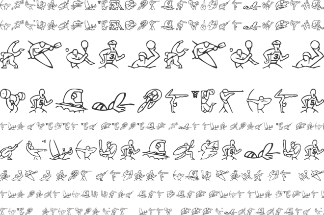 Olimpic Icons 1 font preview