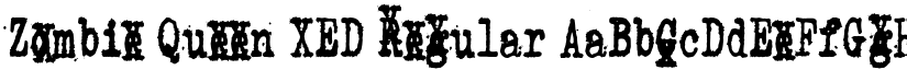 Zombie Queen XED Regular font