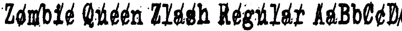 Zombie Queen Zlash Regular font