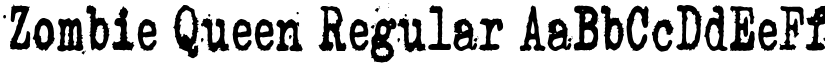 Zombie Queen Regular font