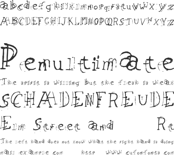 leaping typewriter font preview
