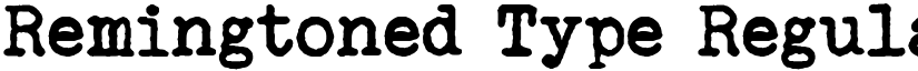 Remingtoned Type Regular font