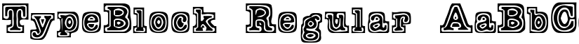 TypeBlock Regular font