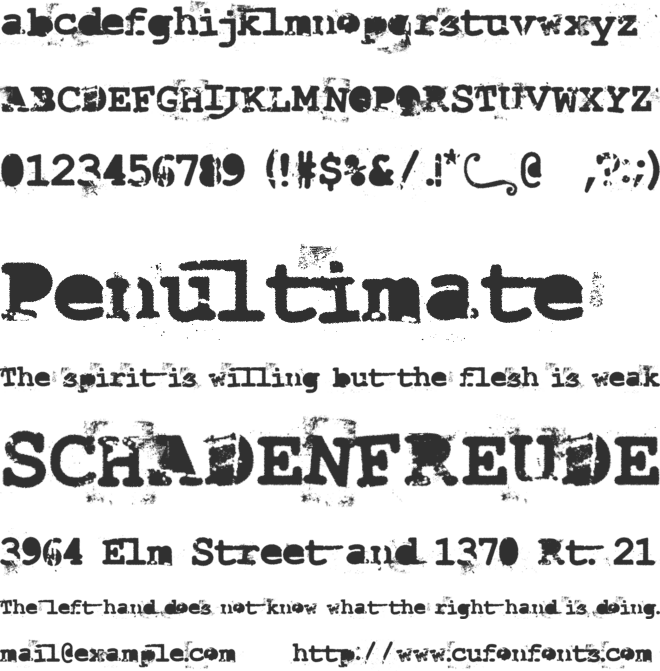 Last Draft font preview