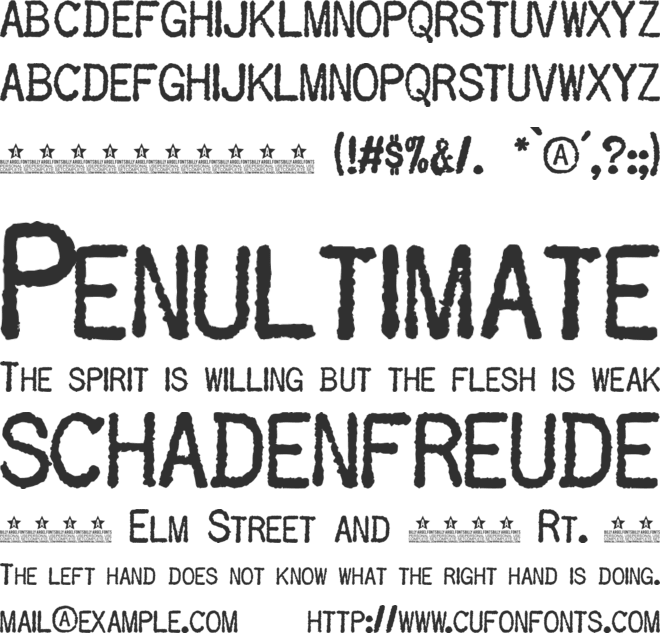 OLD TYPE PERSONAL USE font preview