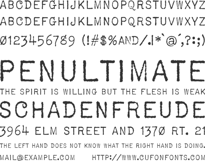 USIS 1949 font preview