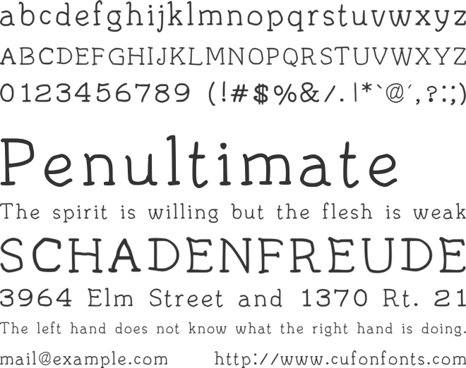 JD Irregutype font preview