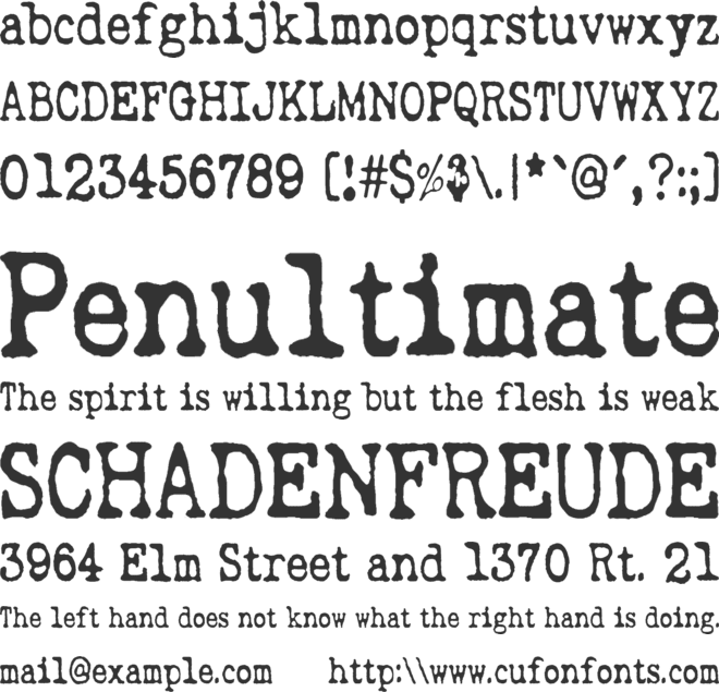 Wripetyter font preview