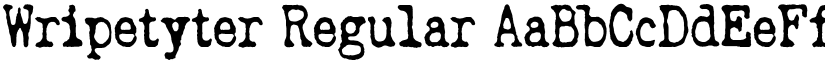 Wripetyter Regular font