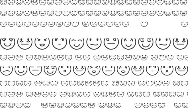 Rostros y emociones font preview