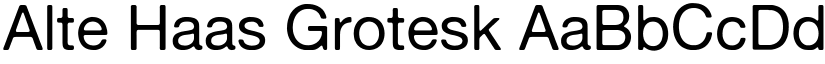 Alte Haas Grotesk font