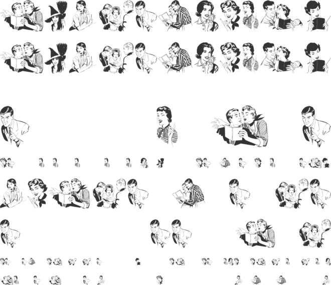 Retro People font preview