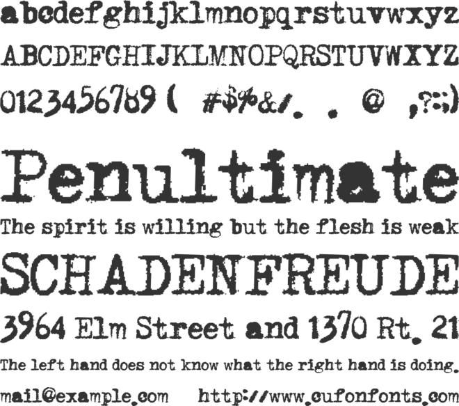 LightFingers font preview