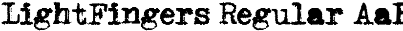 LightFingers Regular font