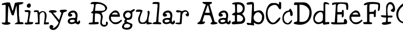 Minya Regular font