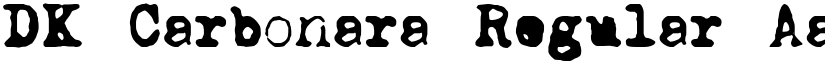 DK Carbonara Regular font