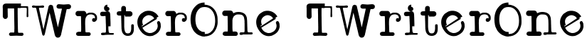 TWriterOne TWriterOne font