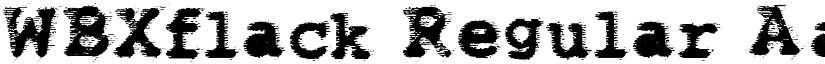 WBXflack Regular font