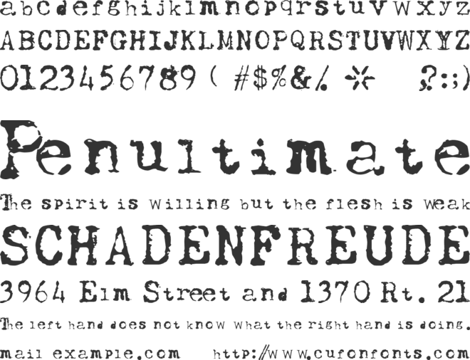 UWJack8 font preview