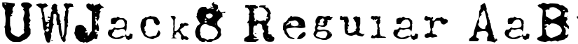 UWJack8 Regular font