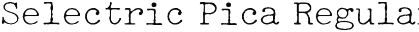 Selectric Pica font download