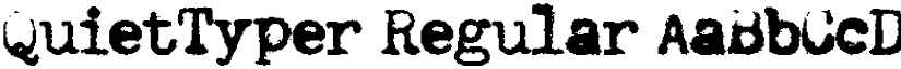 QuietTyper Regular font