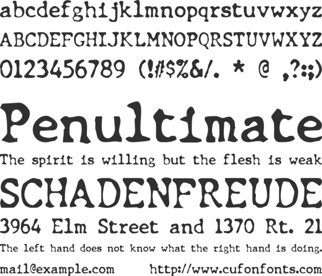 Chunk Type font preview