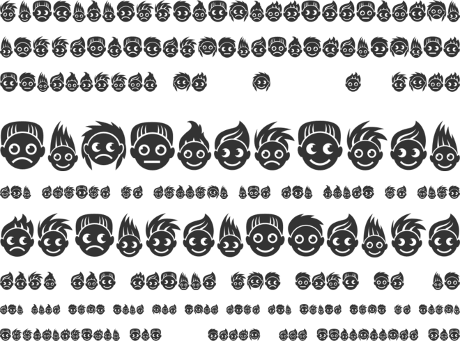 Peoples font preview