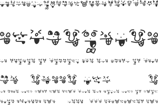 crazy smile font preview