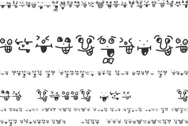 crazy smile font preview