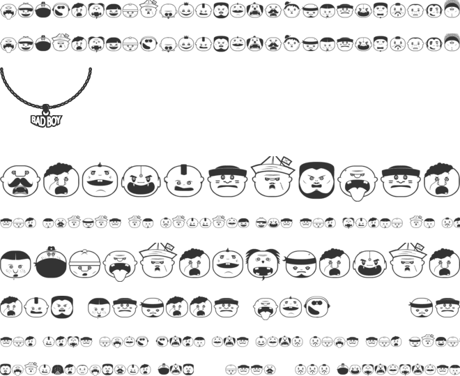 Bad boy font preview