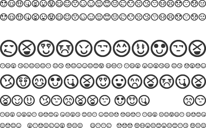 Hand Faces St font preview