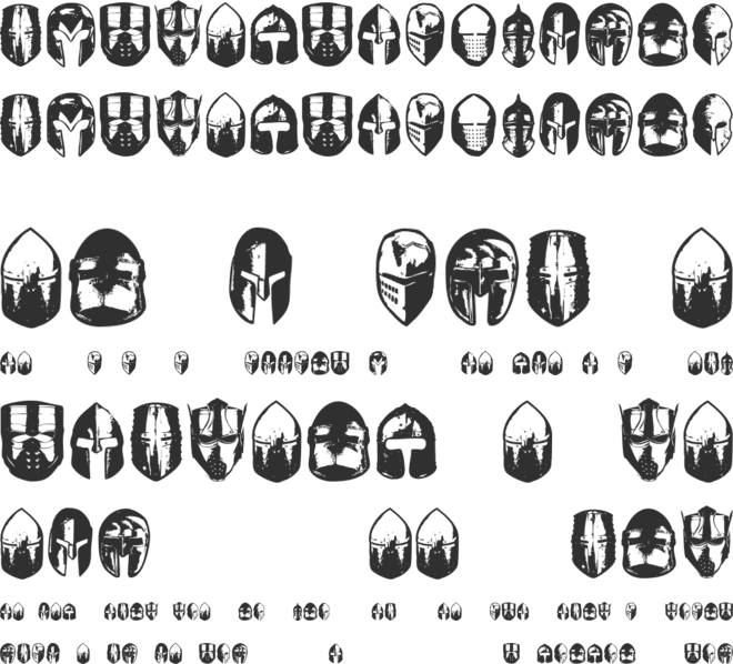Knights Helmets font preview