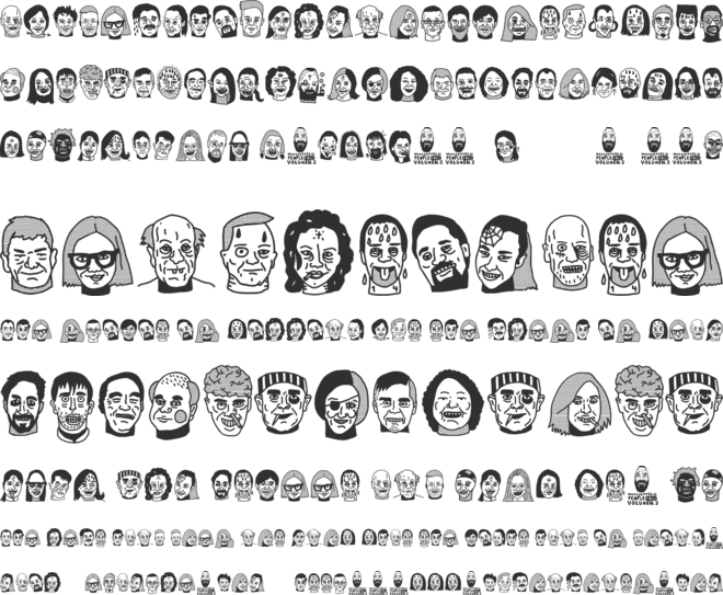 woodcutter people faces vol2 font preview
