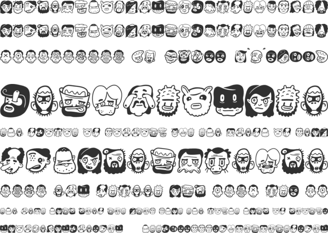 TheFreakyFace2 font preview