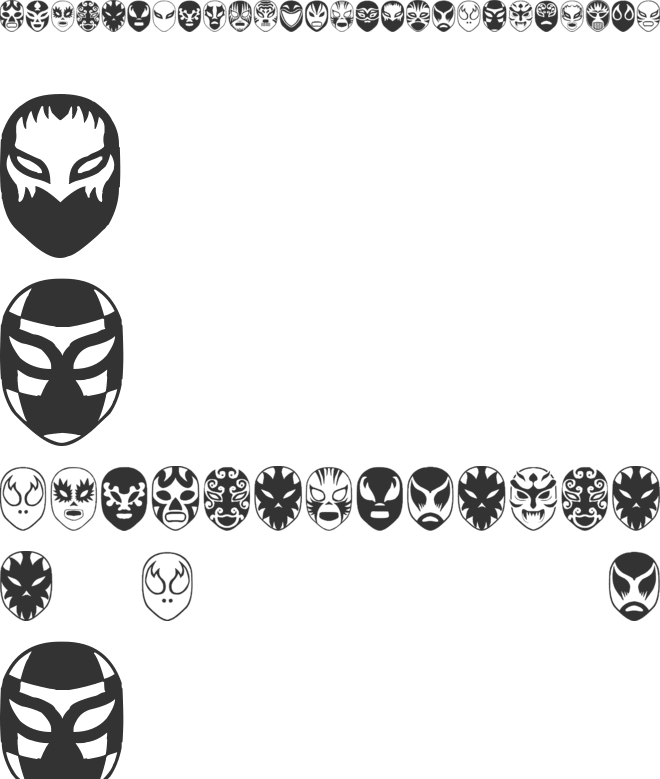 Arena Mascaras font preview