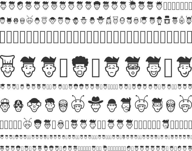 IdeasAndAppsFaces font preview