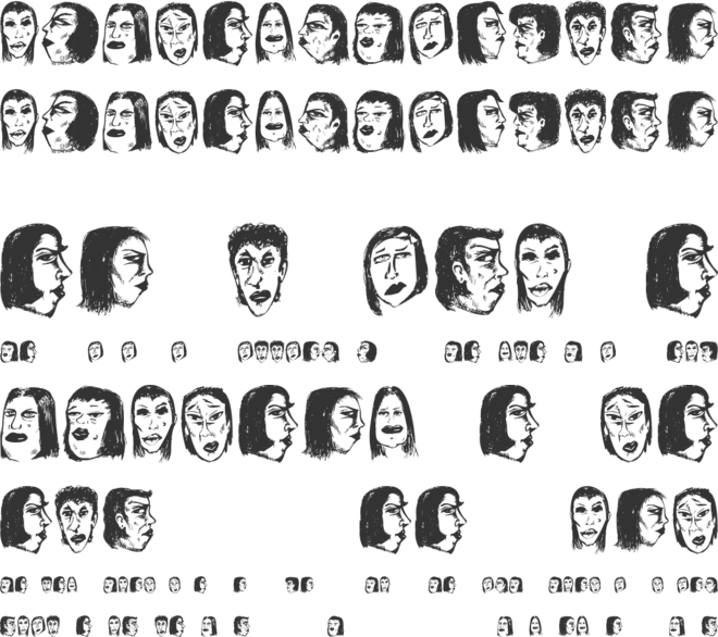 Women Heads font preview